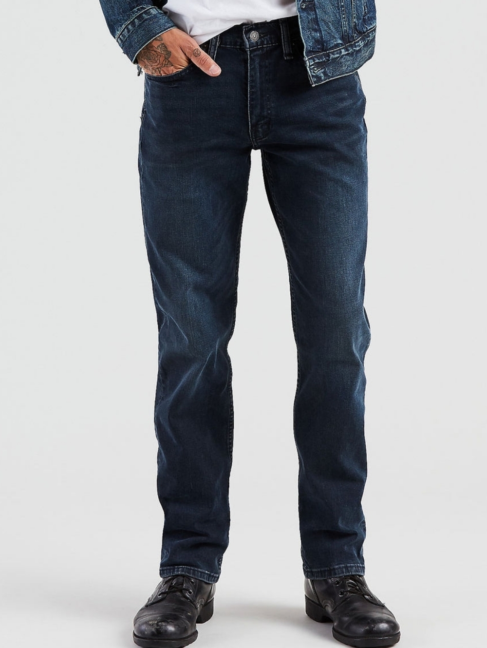 Levis Mens Shipyard Blue 514 Straight Fit Denim Jeans Size 32x32